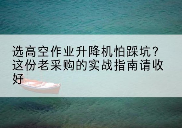渭南高空作业升降机厂家推荐-选高空作业升降机怕踩坑？这份老采购的实战指南请收好